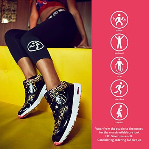 Baskets Zumba noires et or