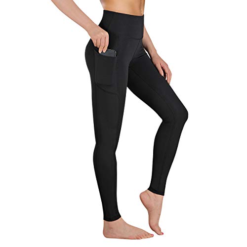 Legging de Yoga Fitness ou Pilates noir taille haute gainée avec poche Gimdumasa