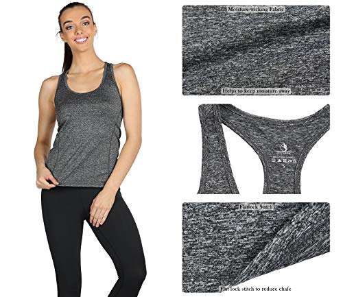 Tee-shirt de fitness ou Zumba sans manche gris chiné